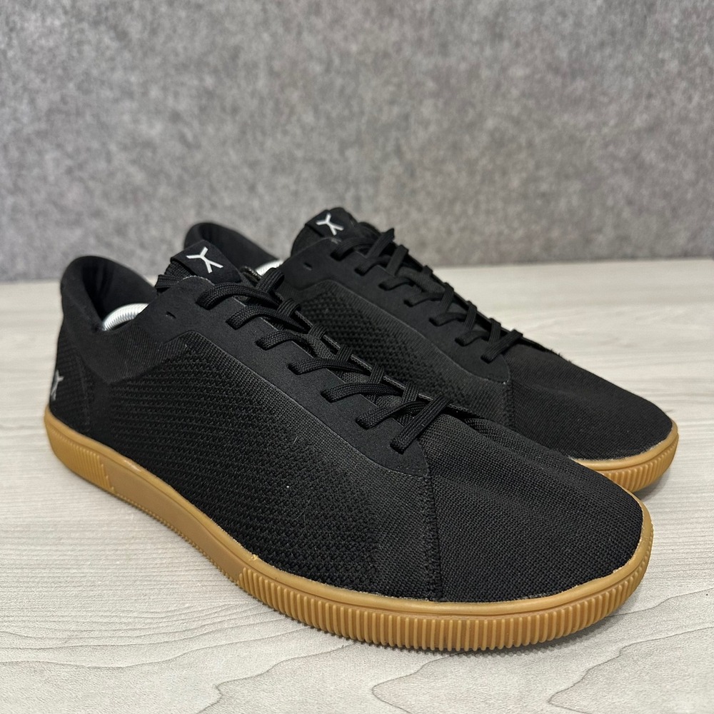 Flux Footwear Adapt Knit Trainer Mens Size 12.5 Black Gum Sole Barefoot Shoes